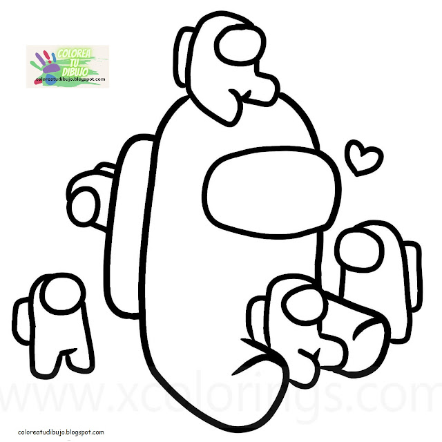 🤫Among Us para colorear y pintar👨‍🚀 - COLOREA TUS DIBUJOS