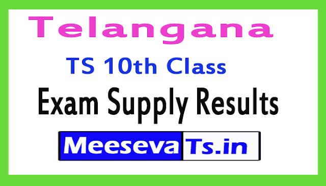 Telangana TS 10th Class Exam Supply Results