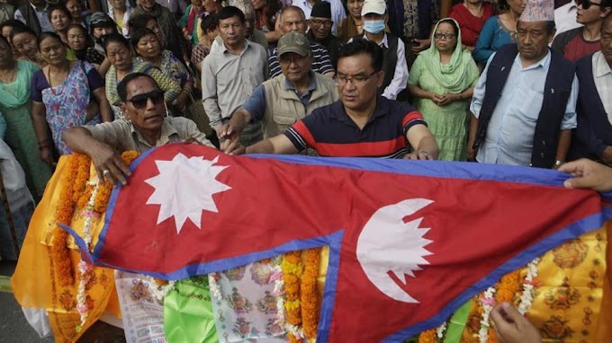Gurkhas from India and Nepal demanding reinstating the Himalayan country as a Hindu nation