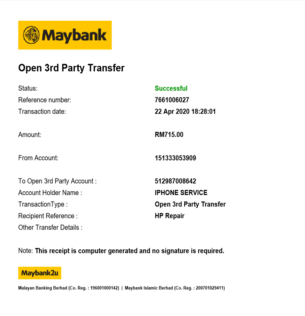 How To Reprint Receipt Maybank2u Maybank Qrpaybiz Apps Logo Page 1 - Vrogue