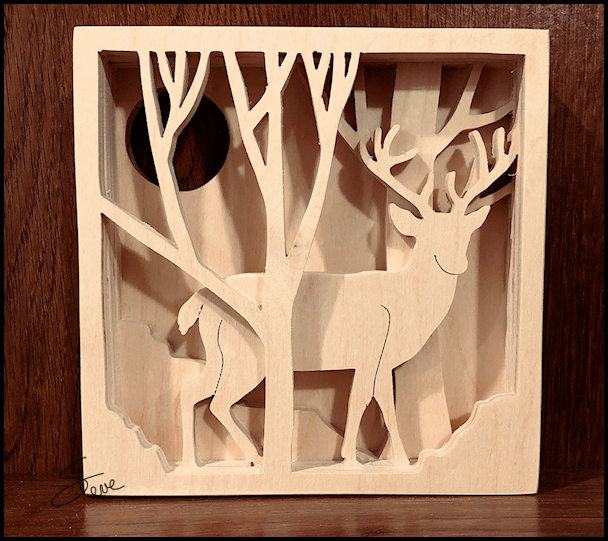 Scrollsaw Layered Nature Scene Scroll Saw Pattern.