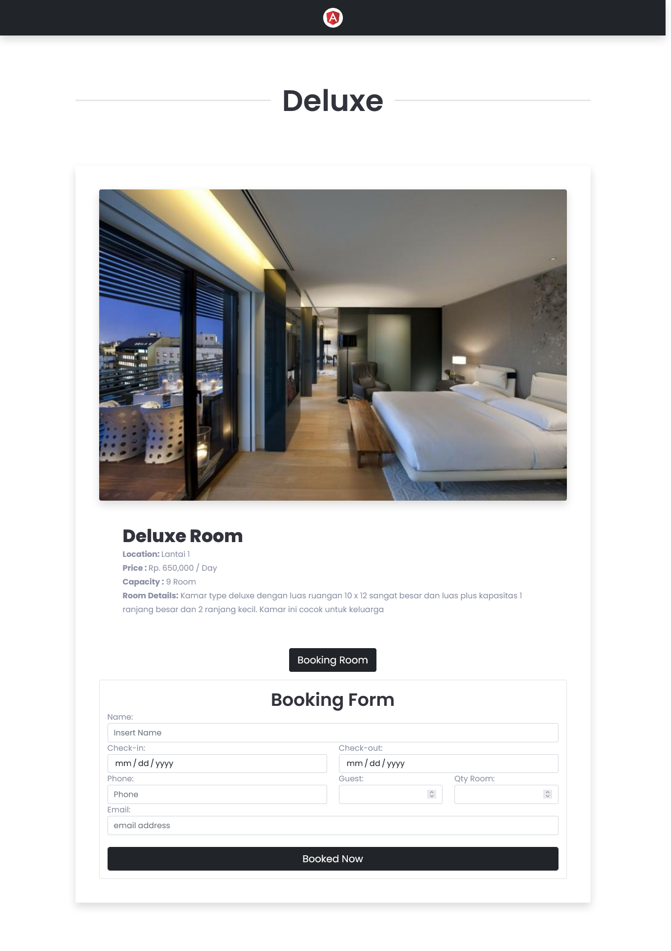 pembuatan website hotel aplikasi hotel reservasi online shadow rounded
