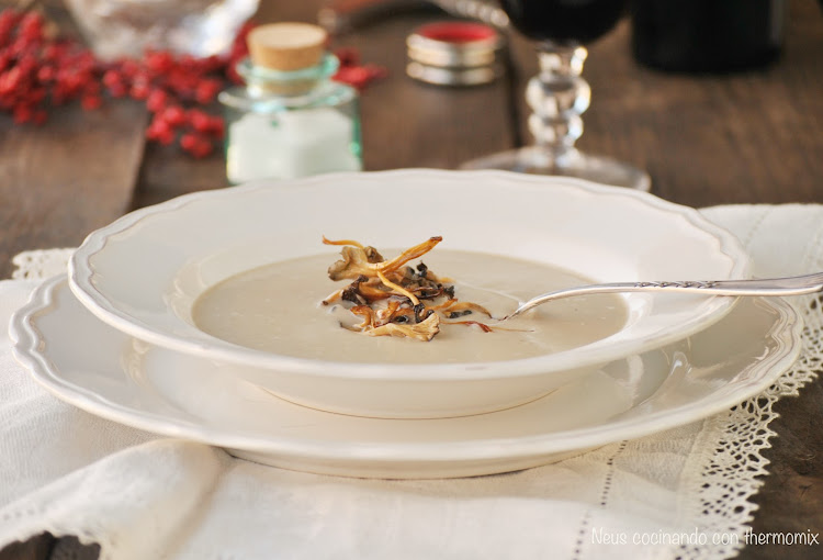 Crema parmentier con setas