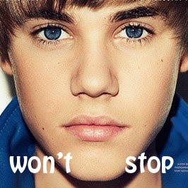 test: Justin Bieber Won't Stop Lyrics