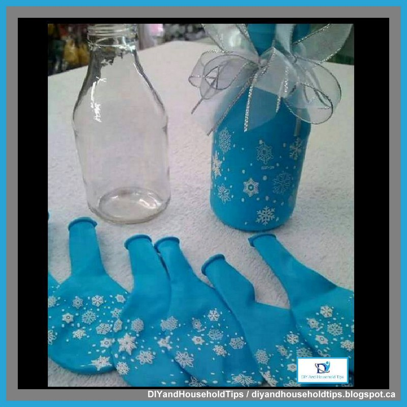DIY And Household Tips Cover Bottles Or Jars With Decorative Balloons