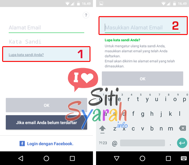 cara ganti password line android