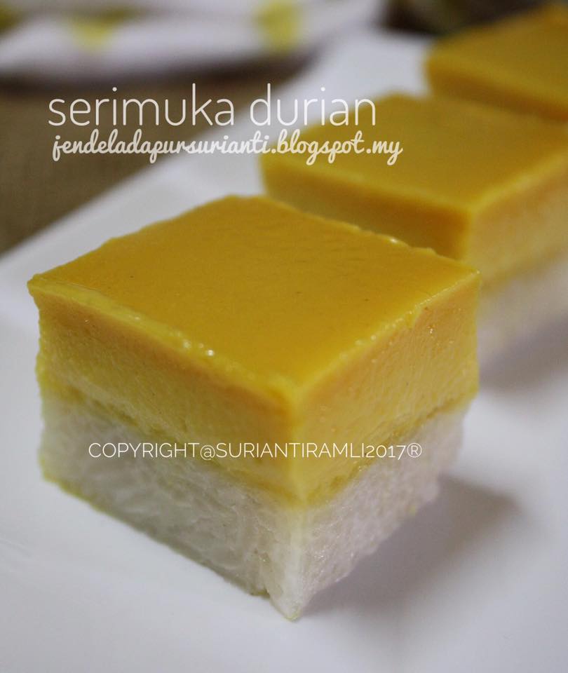 Muka sukatan seri cawan durian Kuih Seri