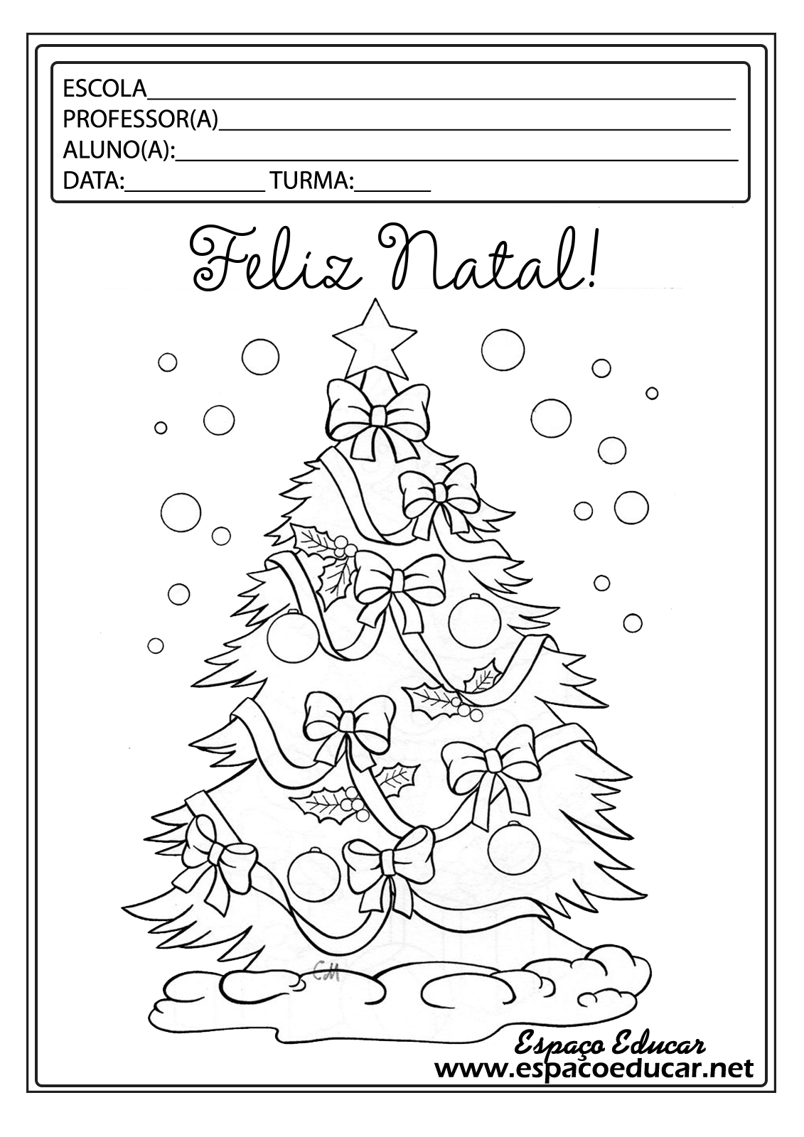 Lindos desenhos de Natal para colorir, pintar, imprimir! Servem como capa  de Prova de Natal ou Atividades de Natal!-ESPAÇO EDUCAR