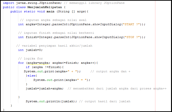 Menjumlah Kelipatan | Penjumlahan Kelipatan ~ Materi Java Pemula