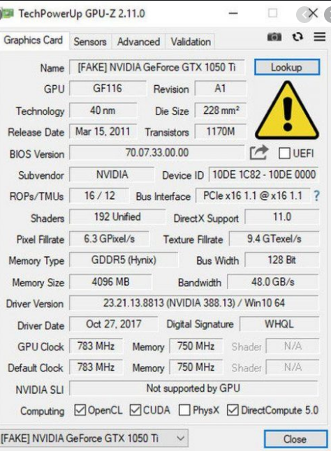 Cek VGA Fake / Palsu / KW / Flash Ulang