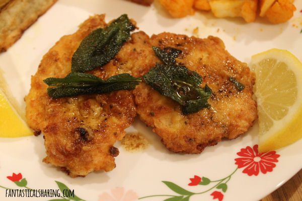Lemon Sage Chicken // A fancied up fried chicken recipe with tons of bright lemony flavor and delicious sage to top it off #recipe #chicken #sage #lemon
