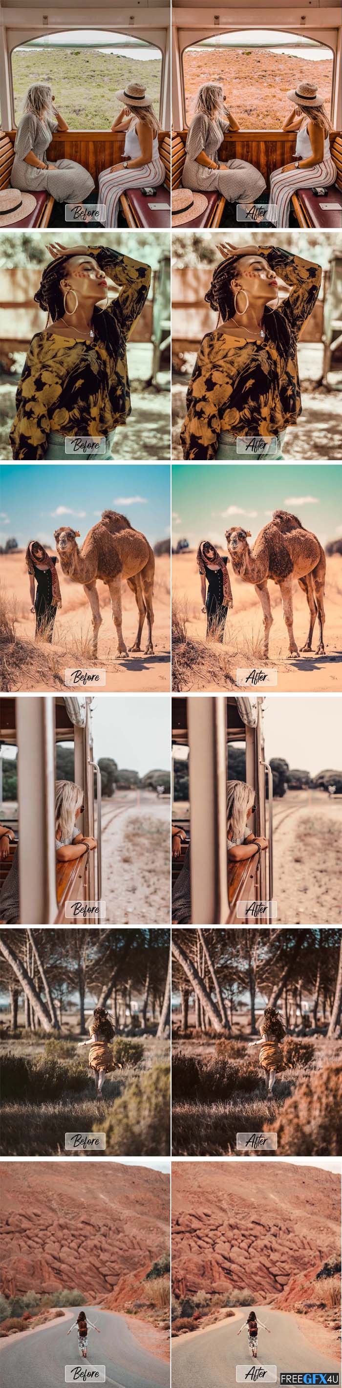 10 Pro Desert Photoshop Actions, ACR, LUTs