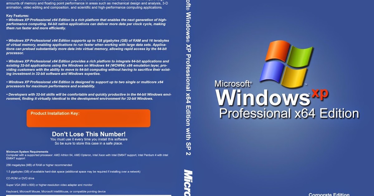 Windows XP Professional x64 Edition SP2 February 2014 Free Download
