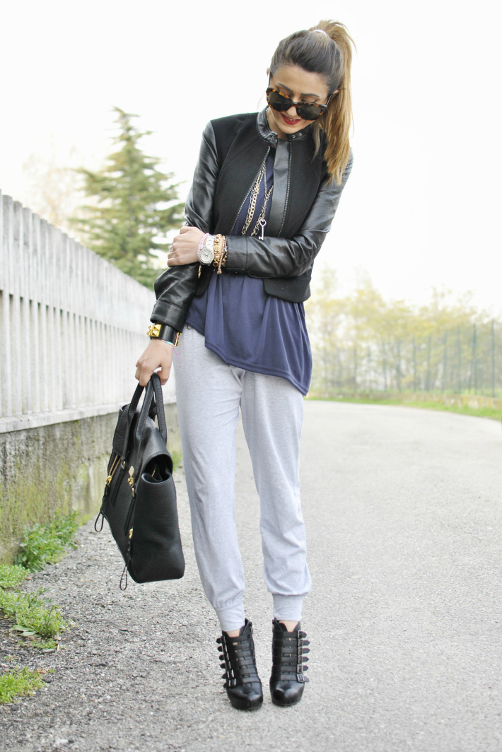 SWEAT PANT WITH HEELS MY OUTFIT | streetstyleinjection