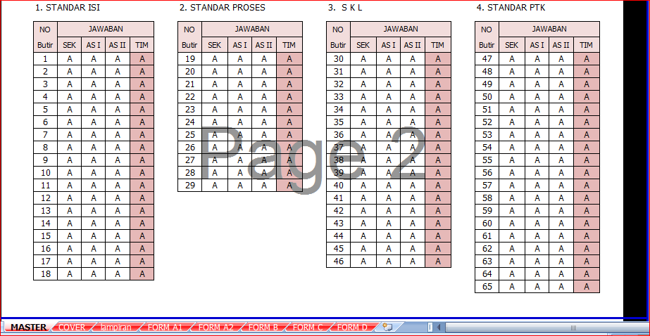 Penilaian Visitasi Akreditasi S-M 2014 Format Excel Penilaian Visitasi Akreditasi S-M 2014 Format Excel