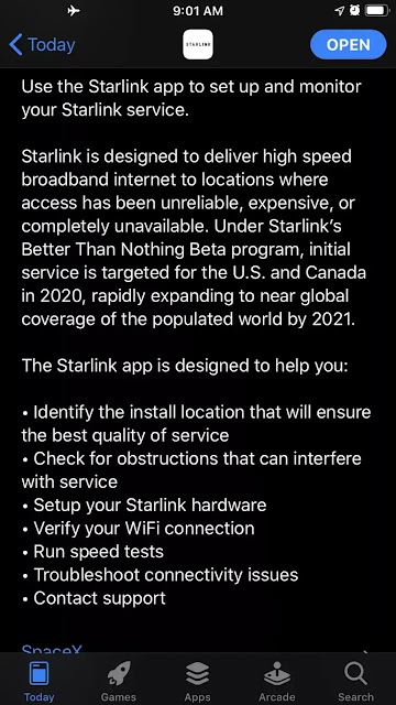 L'application Starlink