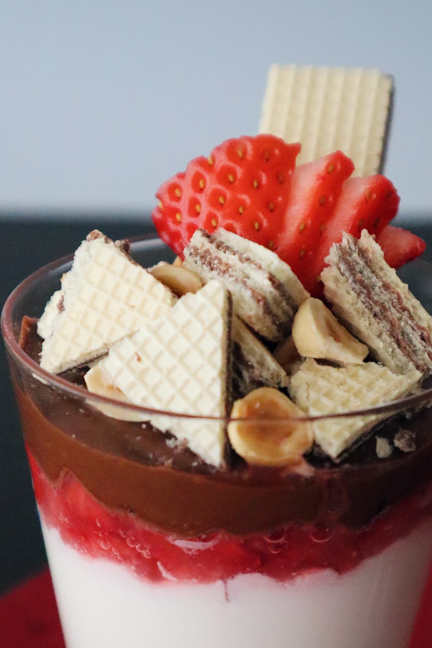 MASCARPONE MOUSSE WITH STRAWBERRIES, HAZELNUT CREAM AND WAFERS - from ...