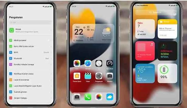Tema iOS 15/ iPhone 15 Untuk Realme