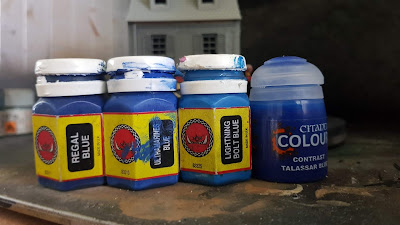contrast paints as a glaze