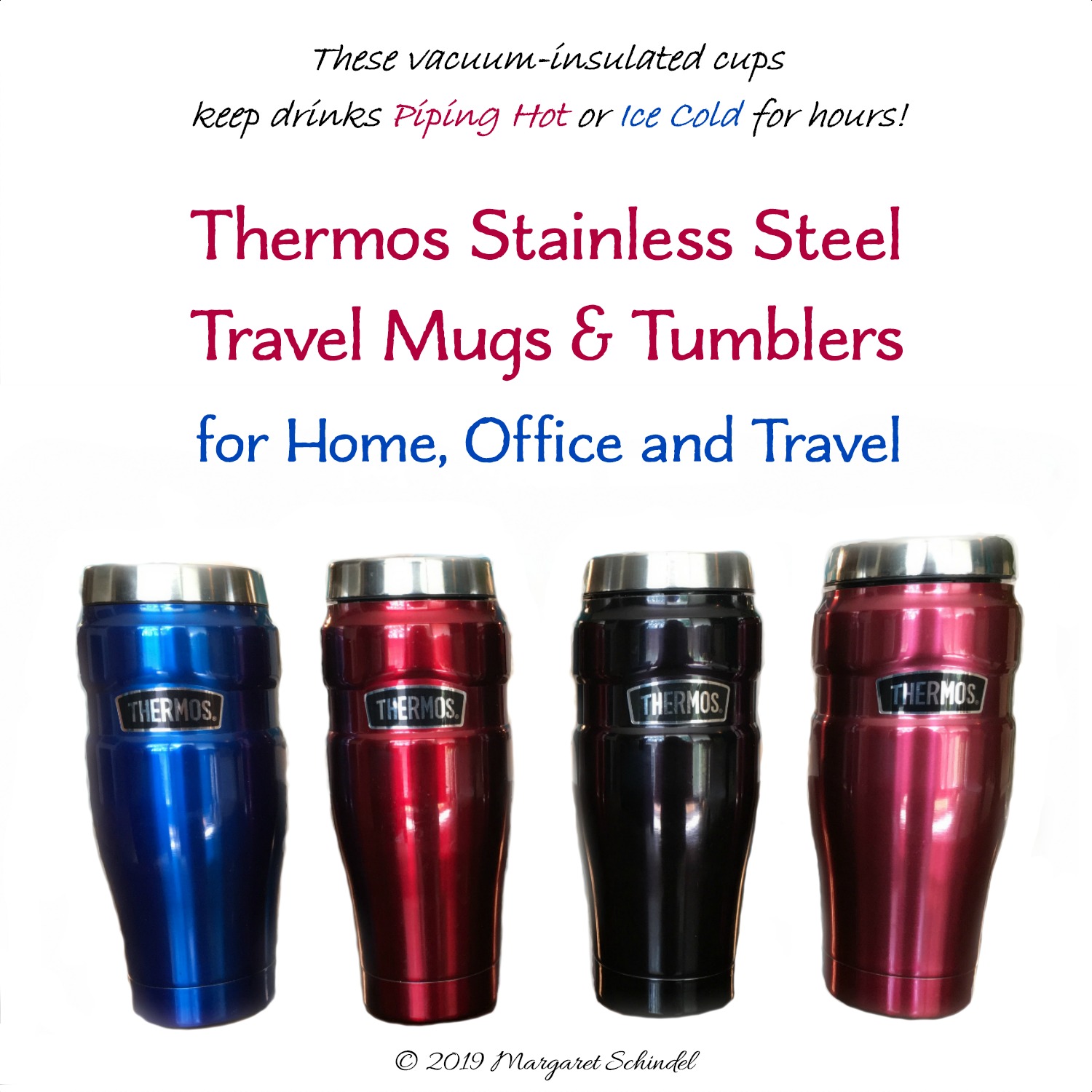 Thermos Stainless Steel King Travel Tumbler, 16 oz, Midnight Blue