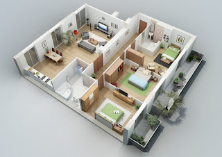 Desaint Rumah Minimalis ala Dwikon Architec