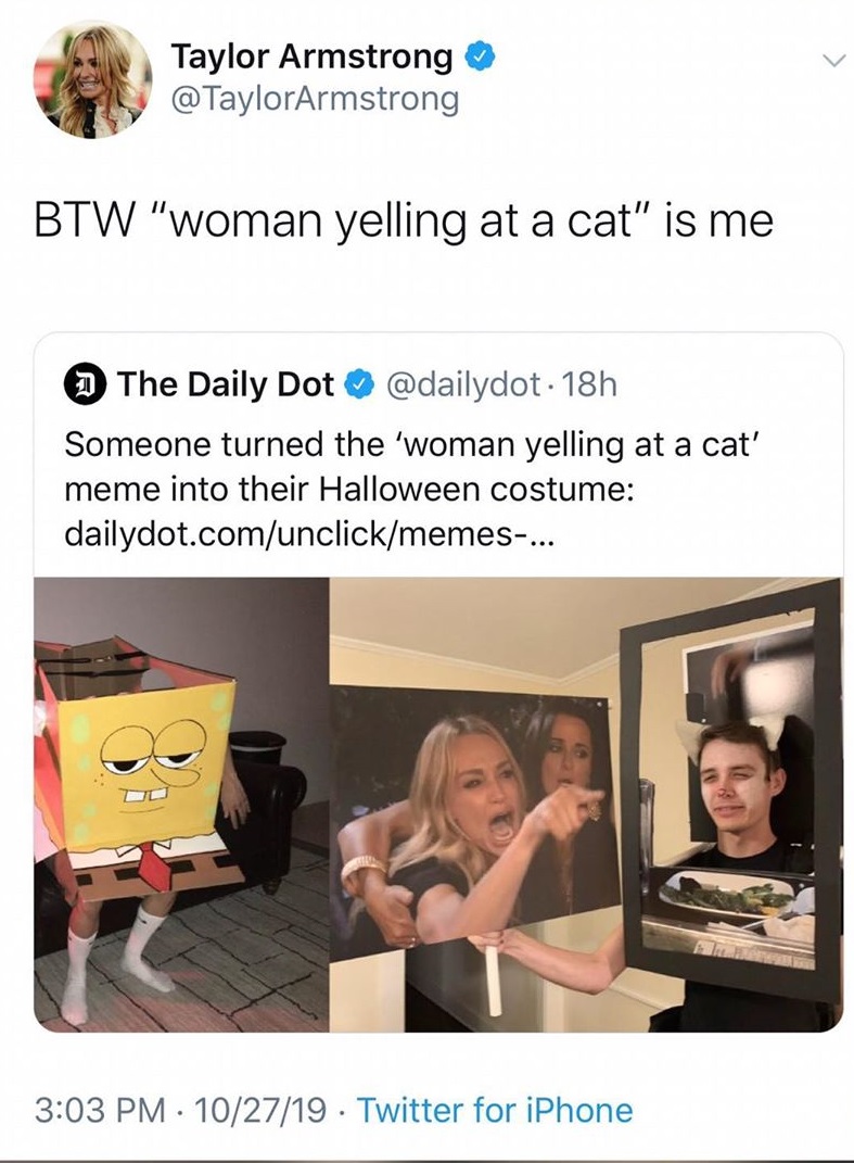 Taylor Armstrong Reacts To ‘Woman Yelling At A Cat’ Meme!