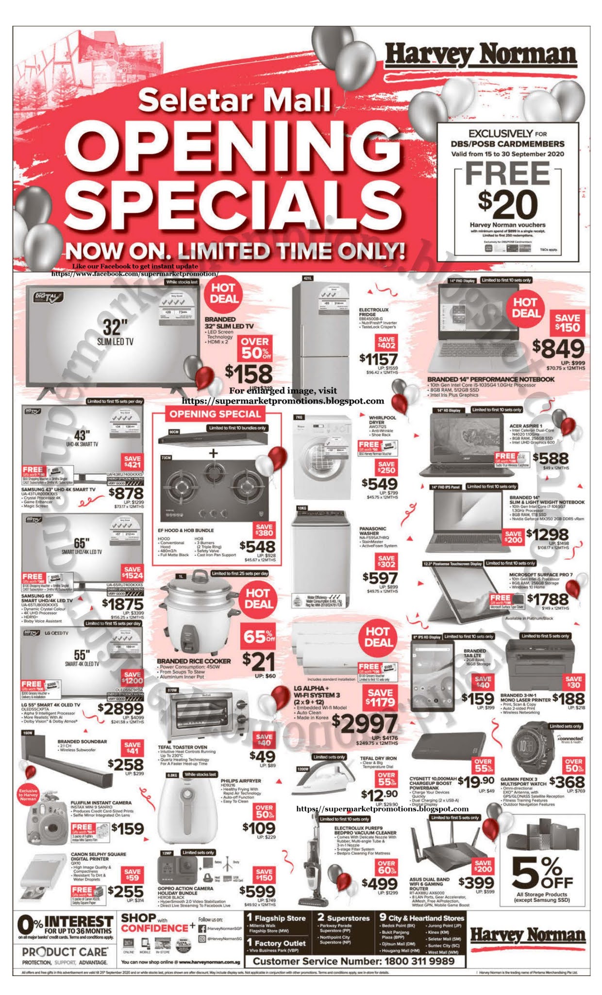 Harvey Norman Seletar Mall Opening Specials Promotion 19 September 2020