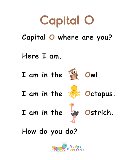 Letter O 'Uppercase-Lowercase' - Alphabet Stories - Reading Comprehension Worksheet