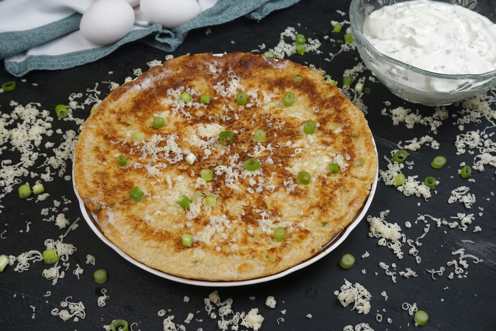 rührseelig: Käse-Vollkorn-Pfannkuchen