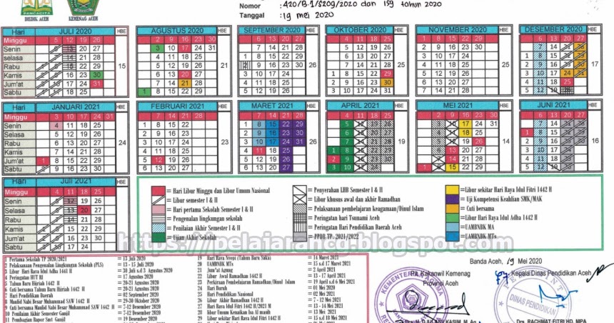 Kalender pendidikan kemenag 20212021 madrasah