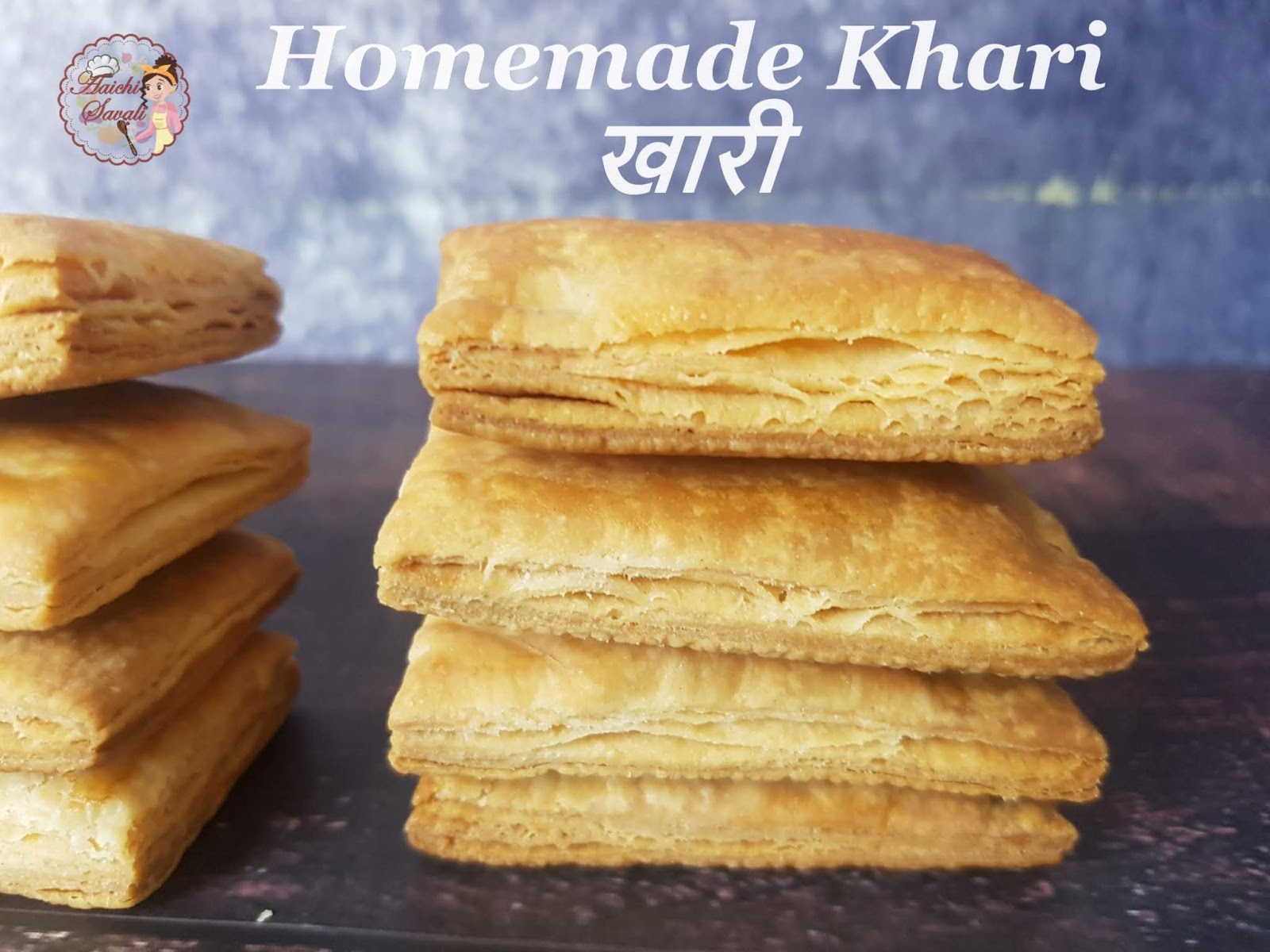 Bakery Style Khari using Homemade Puff Pastry / How to Make Crispy and