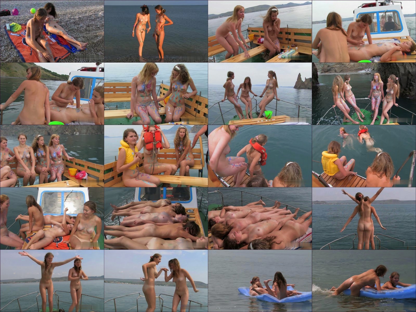 Body Art Nudist Beach. Part 2. Full version.