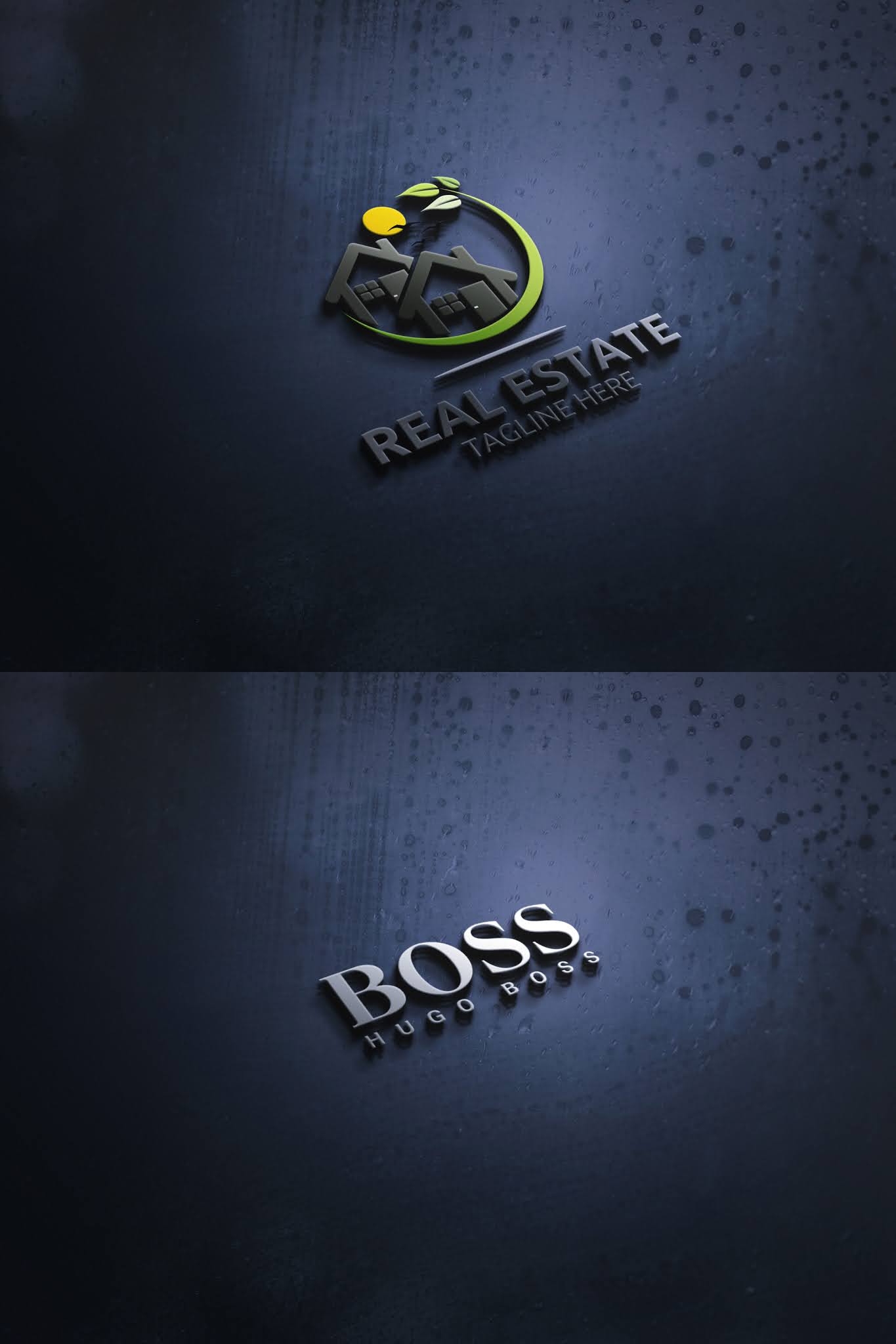 Realistic Modern 3D Logo Mock-UP 2 Realistic Modern 3D Logo Mock UP Download