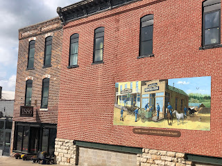 exterior of building with a mural