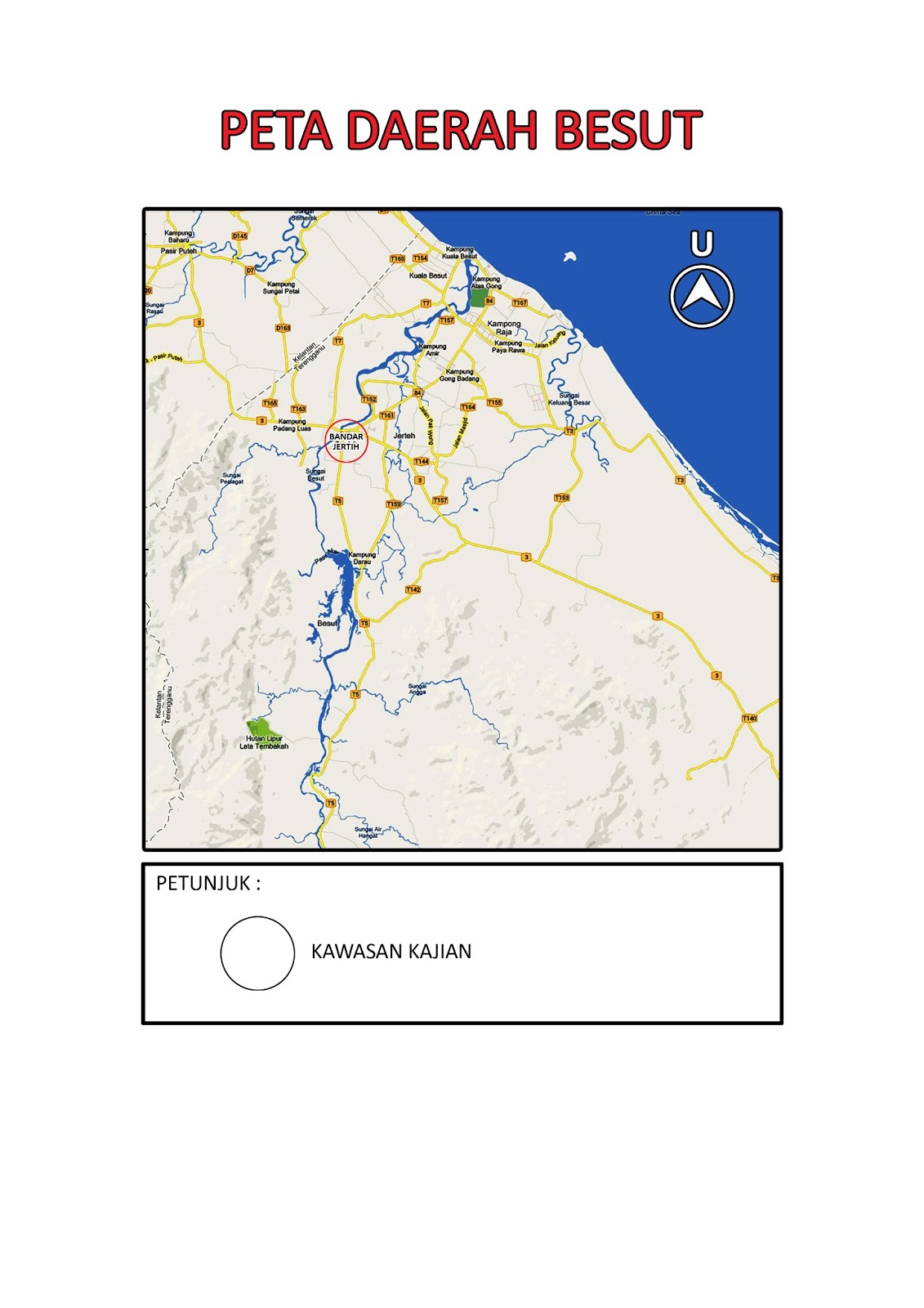 Perkongsian Ilmu: Peta lakar Bandar Jerteh dan Peta Daerah 
