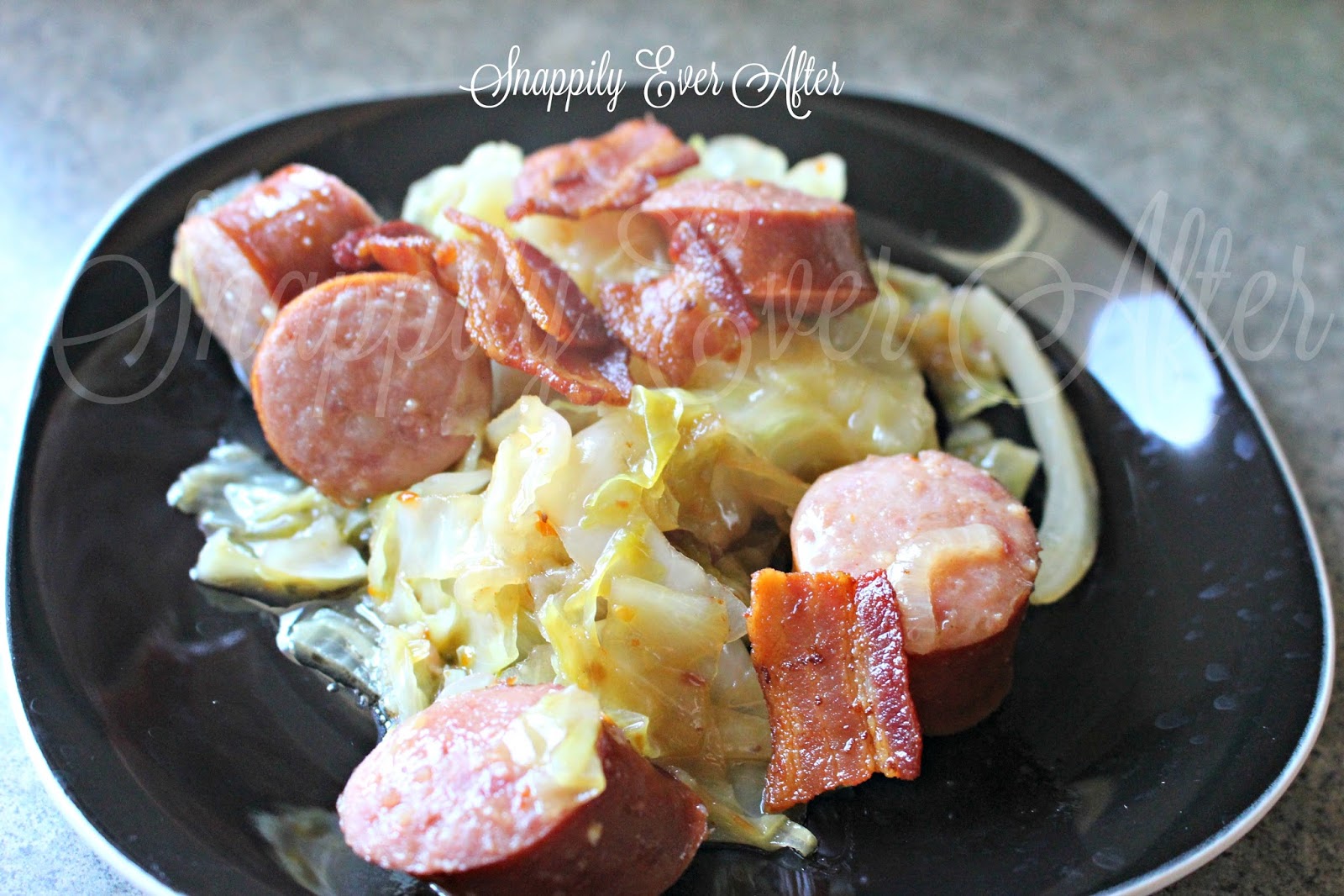 Snappily Ever After Sausage and Spicy Cabbage