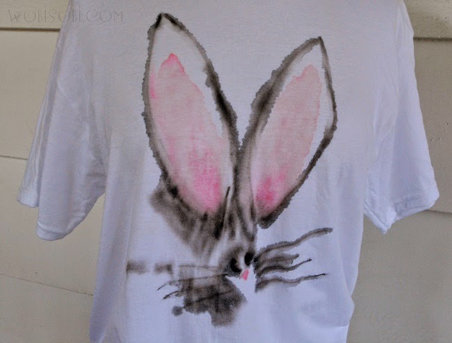 WobiSobi: Watercolor Bunny Shirt, DIY