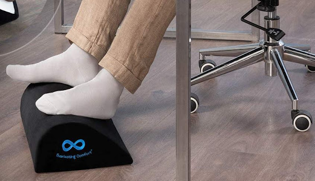 ergonomic footrest help feet leg health desk work