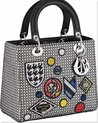 ♦Dior Lady Dior white and black mesh top handle lambskin bag with badges and classic silver Dior charms #dior #bags #ladydior #brilliantluxury ♦Dior Lady Dior white and black mesh top handle lambskin bag with badges and classic silver Dior charms #dior #bags #ladydior #brilliantluxury