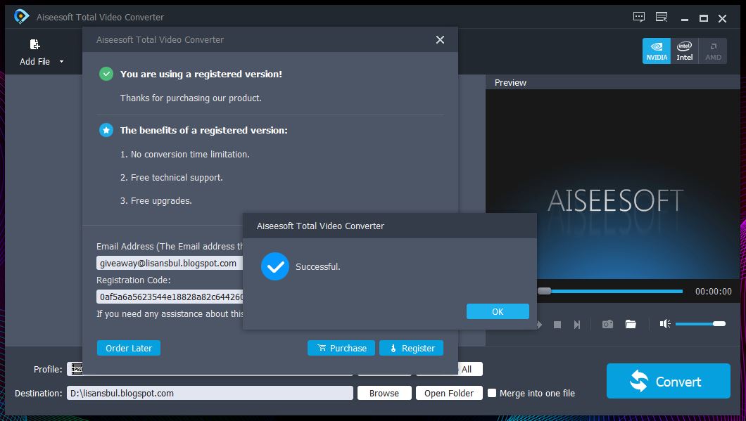 Aiseesoft Total Video Converter Giveaway Software Coupon Codes
