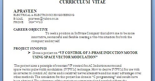 Resume Template Student