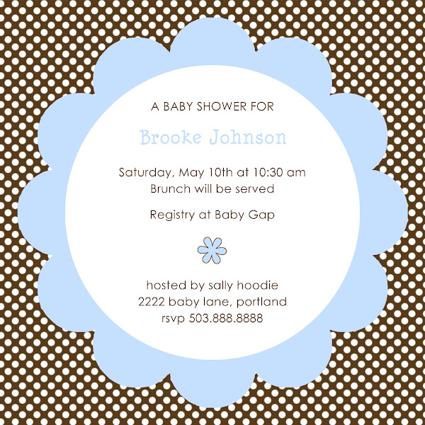 Choco-Dot Baby Shower Invitation
