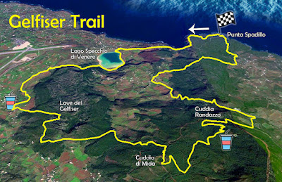 Trail maps for Ecotrail Pantelleria 2019 race: Walktrail, Gelfiser, and 50k.