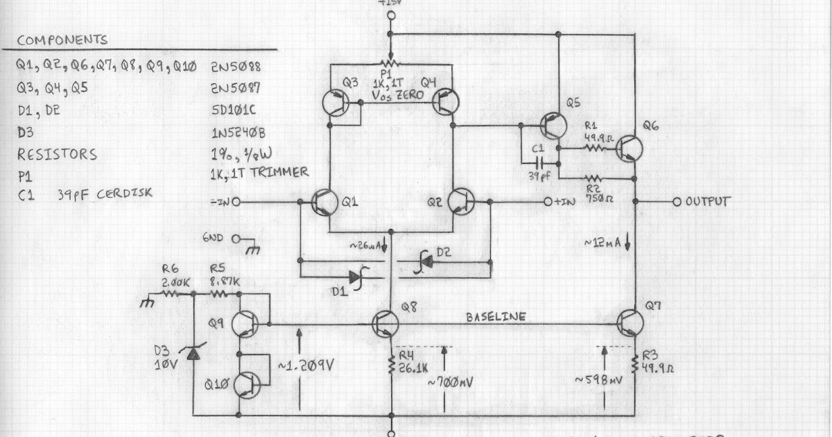 Schematic of the Type X DC Amplifier