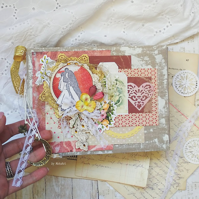 My journey through the mixed media world...: Wedding album with a ...