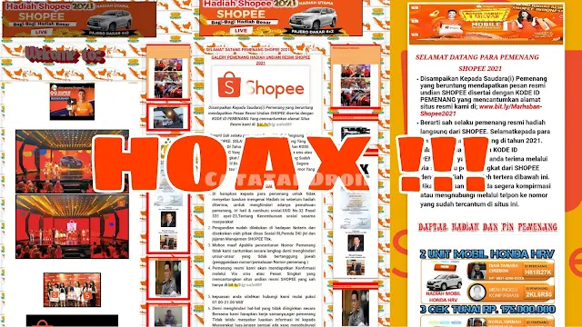 hoax situs online palsu pemenang undian berhadiah waspada modus penipuan website online menang undian berhadiah jutaan rupiah