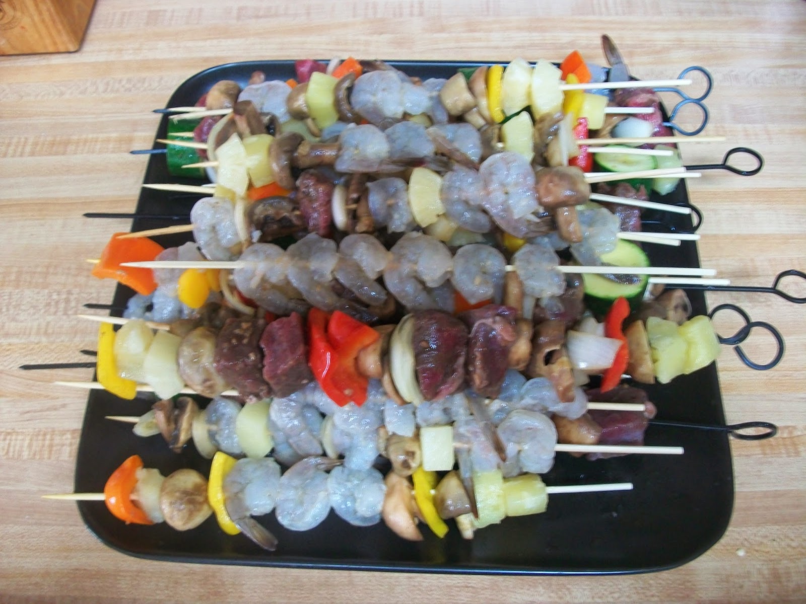 SimpLeigh Delicious Beef and Shrimp Kabobs