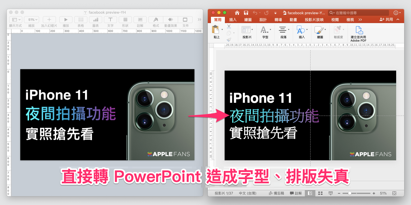 Keynote 轉 PowerPoint