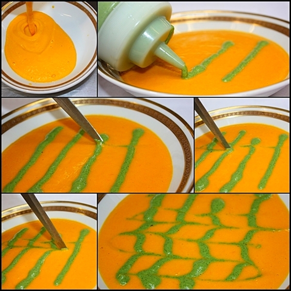 Carrot Vichyssoise with Curry, Yogurt, and Parsley Purée