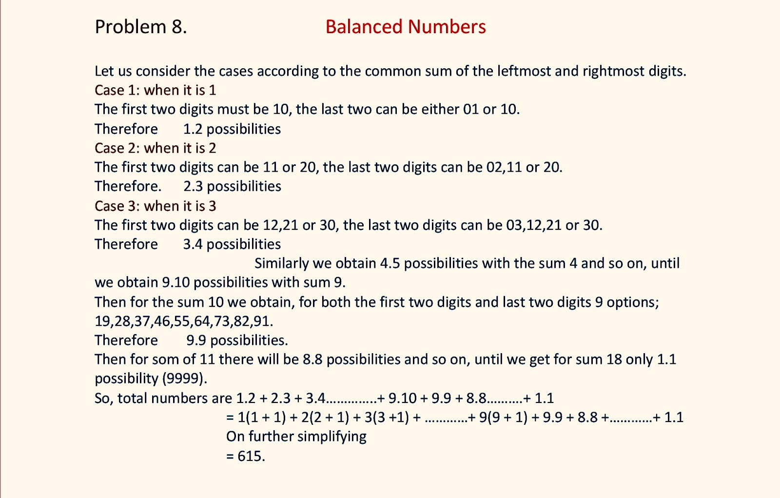 Maths problems : Problem 8